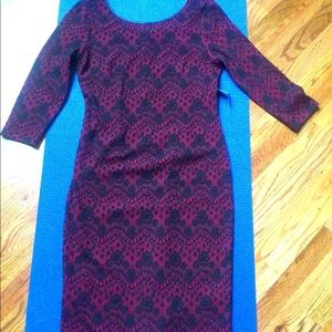 Red w/black lace dress